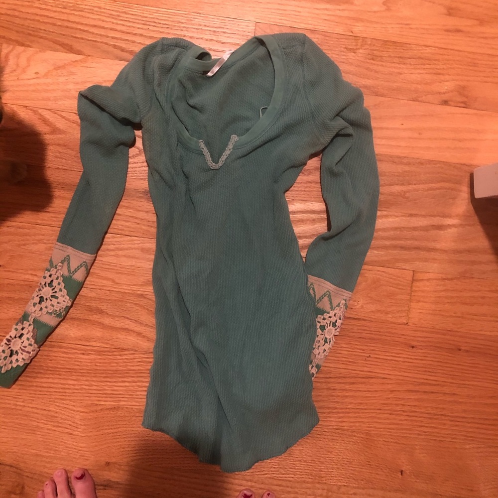 Free people thermal long sleeve shirt